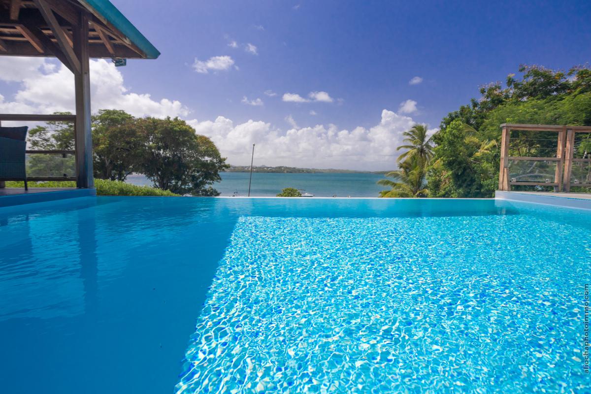 Location villa Martinique - Piscine vue mer